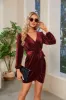 Ribbed Tie Front Mini Dress sold by Charming Charlie