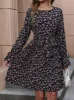 Floral Tie Front Long Sleeve Dress sold by Charming Charlie