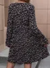 Floral Tie Front Long Sleeve Dress sold by Charming Charlie
