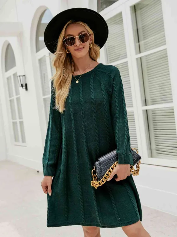Cable-Knit Long Sleeve Sweater Dress sold by Charming Charlie