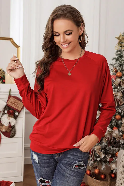 Round Neck Long Sleeve Sweatshirt sold by Charming Charlie