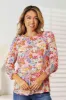 Double Take Floral Print Long Puff Sleeve Blouse sold by Charming Charlie