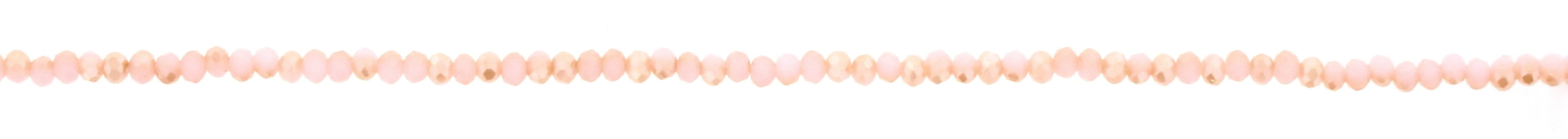 18" 2-Tone Champagne & Blush Beaded Delicate Layering Necklace, 3" Ext. sold by Charming Charlie