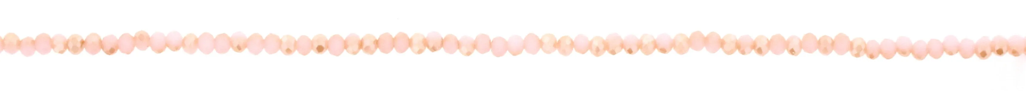 18" 2-Tone Champagne & Blush Beaded Delicate Layering Necklace, 3" Ext. sold by Charming Charlie