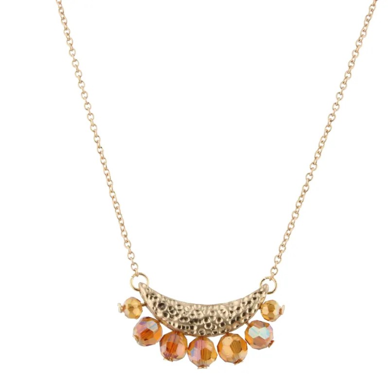 16" Topaz Faceted Beaded Bib, 3" Ext. sold by Charming Charlie