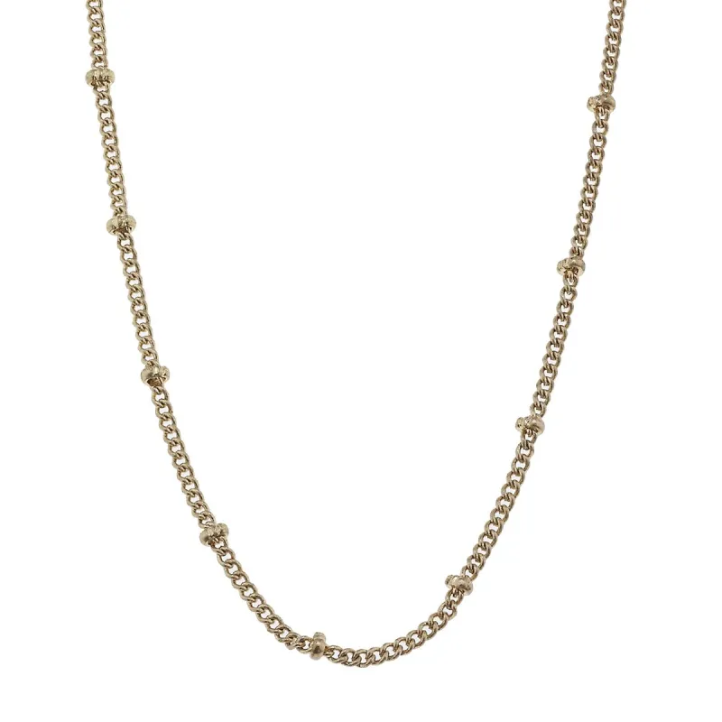 18" Gold Ball Station Necklace, 3" ext. sold by Charming Charlie