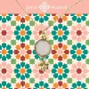 16" Pearl Pink Sun Stone Necklace with Gold Dangles, 3" Ext. sold by Charming Charlie