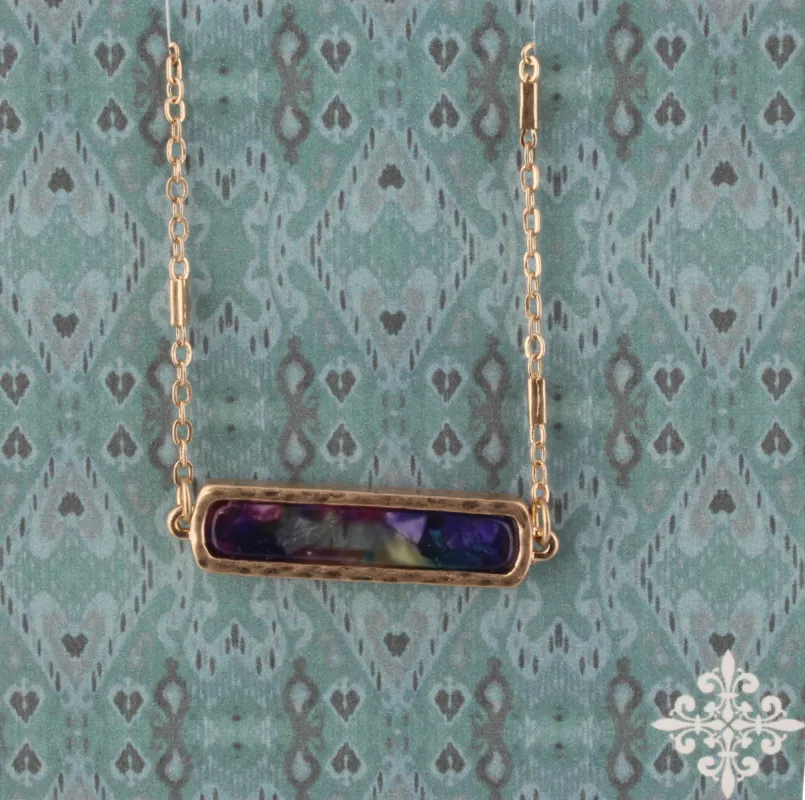 16" Mult Resin Bar Necklace, 3" Ext. sold by Charming Charlie