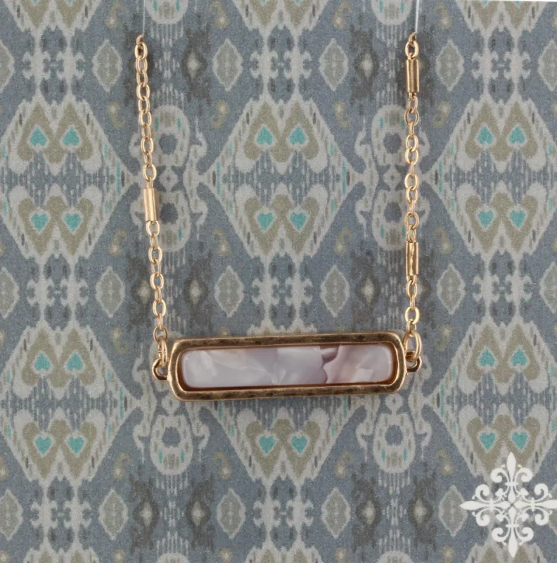 16" Light Purple Resin Bar Necklace, 3" Ext. sold by Charming Charlie