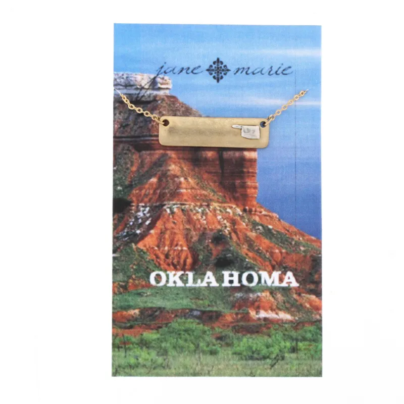 16" Gold Oklahoma Bar Necklace, 3" Ext. sold by Charming Charlie