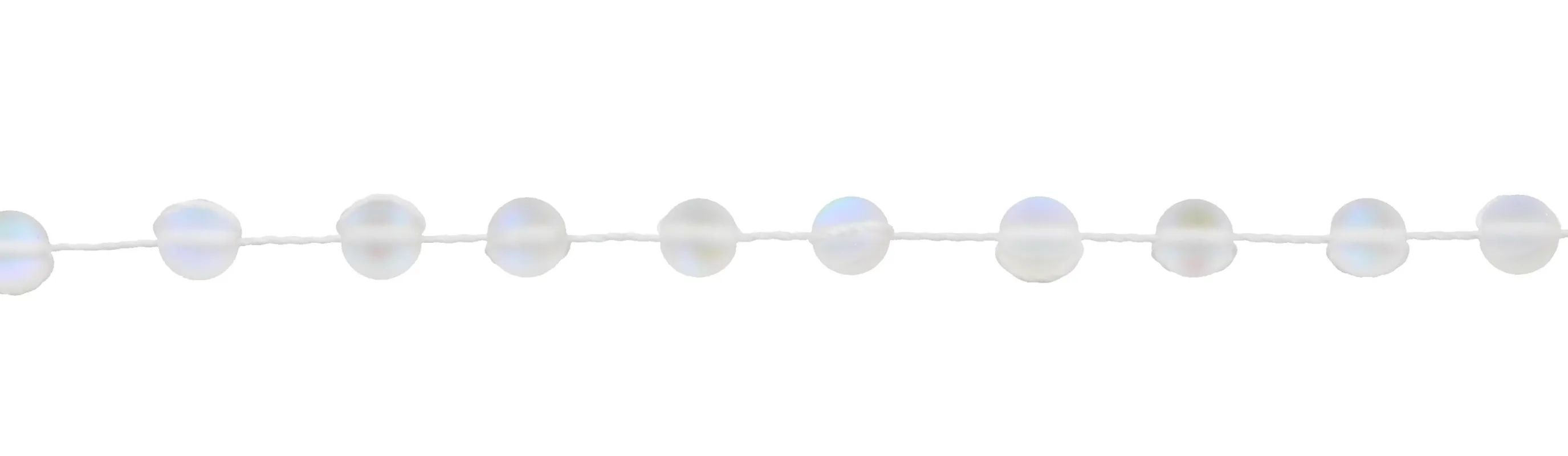13" Clear Opalized Knotted Choker Necklace , 3" Ext. sold by Charming Charlie