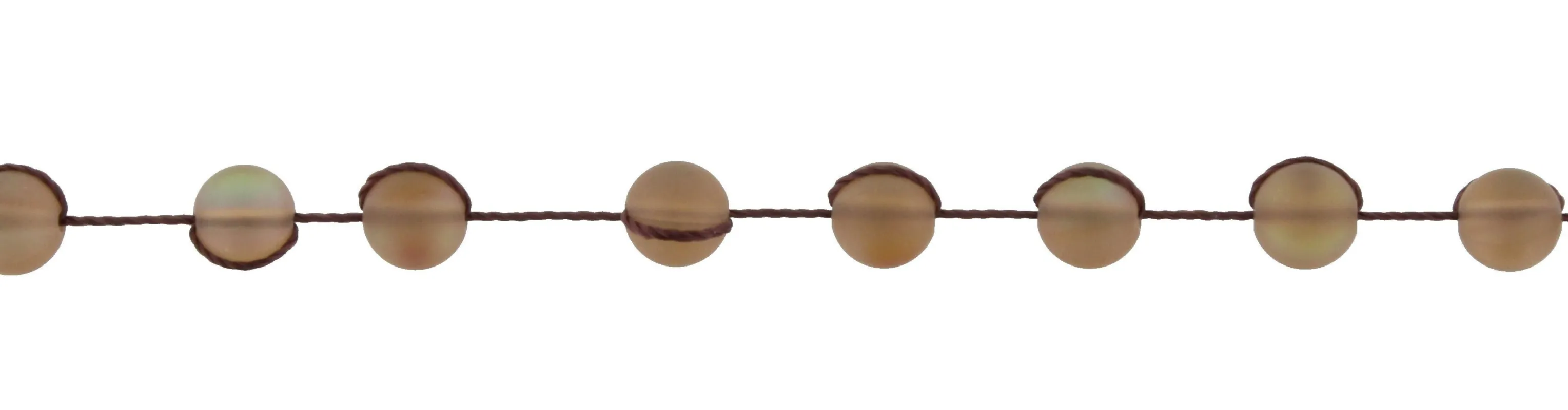 13" Brown Opalized Knotted Choker Necklace , 3" Ext. sold by Charming Charlie