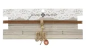 12" Tan Leather Choker with Palm Tree, Flamingo, Rose Cabochon, Rhinestone Disk, 3" Ext. sold by Charming Charlie