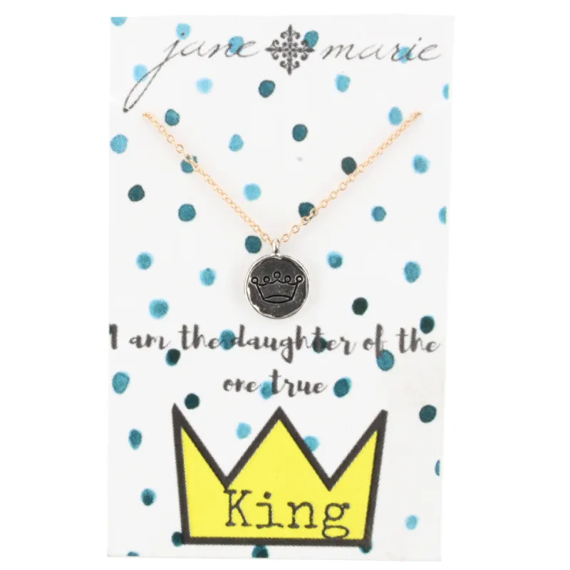 16" Gold Chain Necklace with Silver Crown Necklace, 3" Ext. sold by Charming Charlie