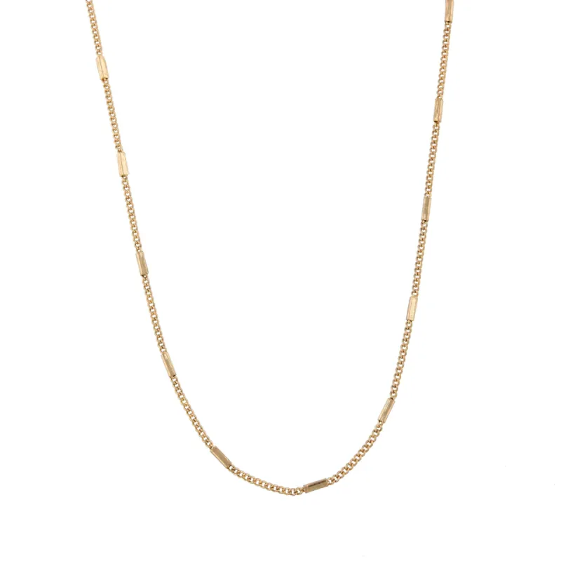 16" Gold Flat Rectangle Station Necklace, 3" Ext. sold by Charming Charlie