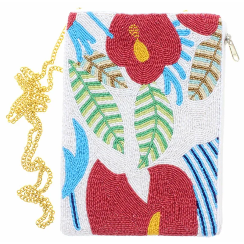 Floral Beaded Purse, 48" Chain sold by Charming Charlie