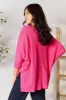 Zenana Full Size Round Neck High-Low Slit Knit Top sold by Charming Charlie