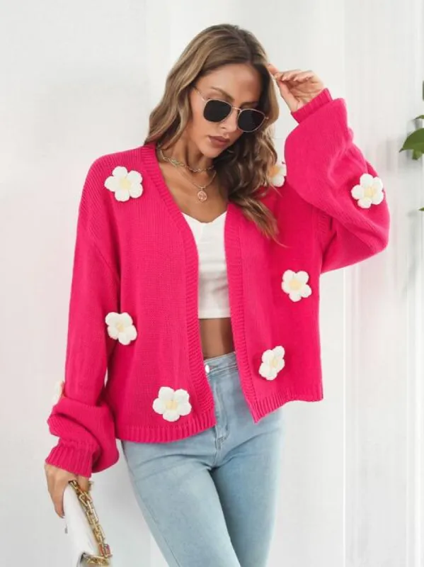 Floral Open Front Long Sleeve Cardigan sold by Charming Charlie