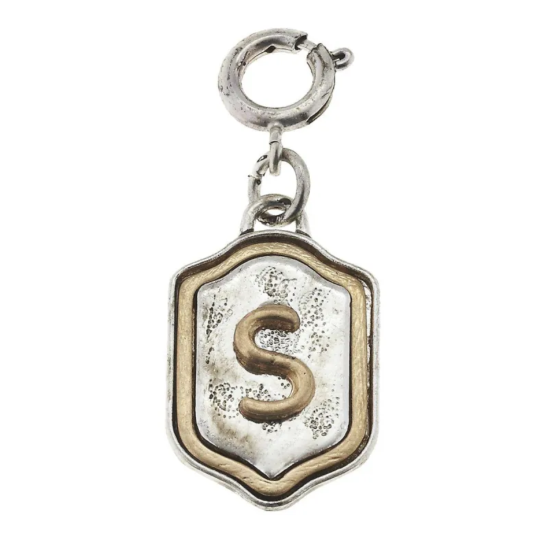 2-Tone Silver/Gold Monogram S Initial Charm sold by Charming Charlie