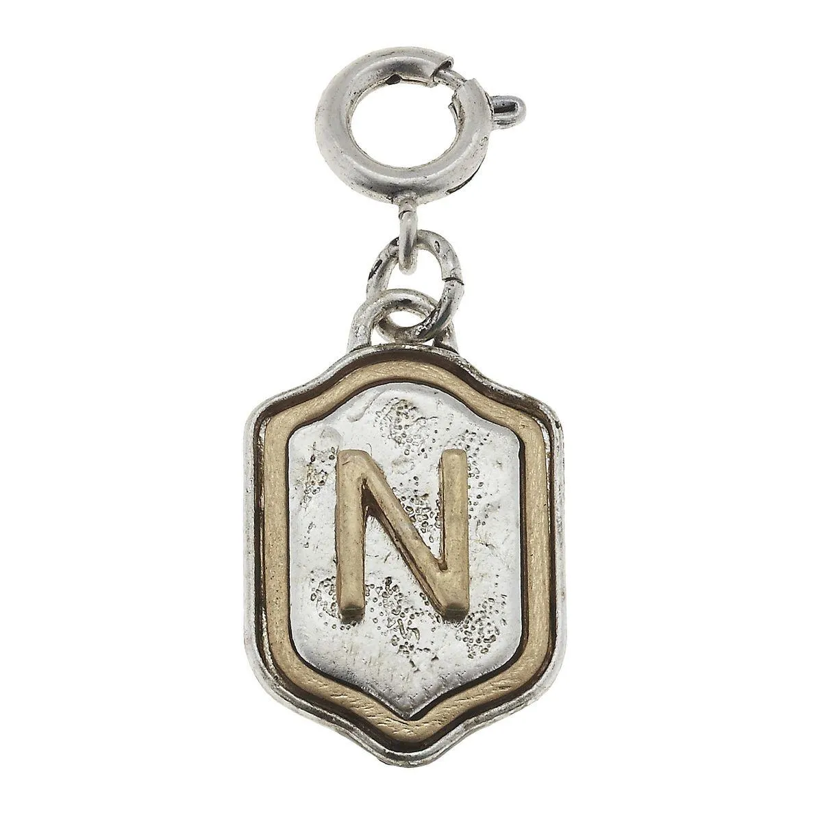 2-Tone Silver/Gold Monogram N Initial Charm sold by Charming Charlie