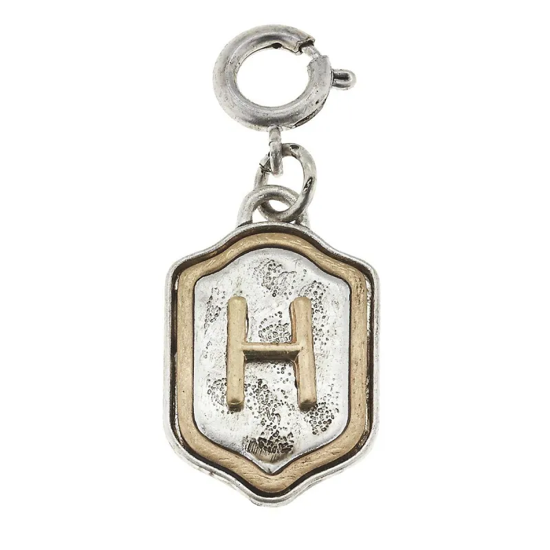 2-Tone Silver/Gold Monogram H Initial Charm sold by Charming Charlie
