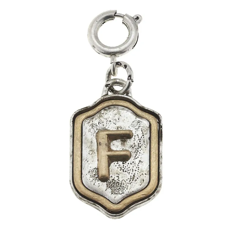 2-Tone Silver/Gold Monogram F Initial Charm sold by Charming Charlie