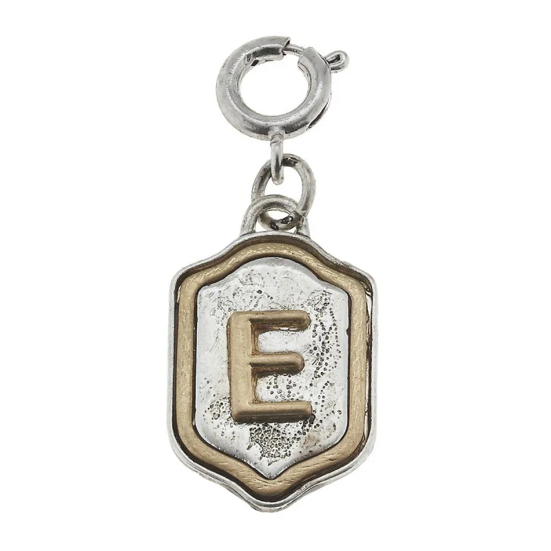 2-Tone Silver/Gold Monogram E Initial Charm sold by Charming Charlie