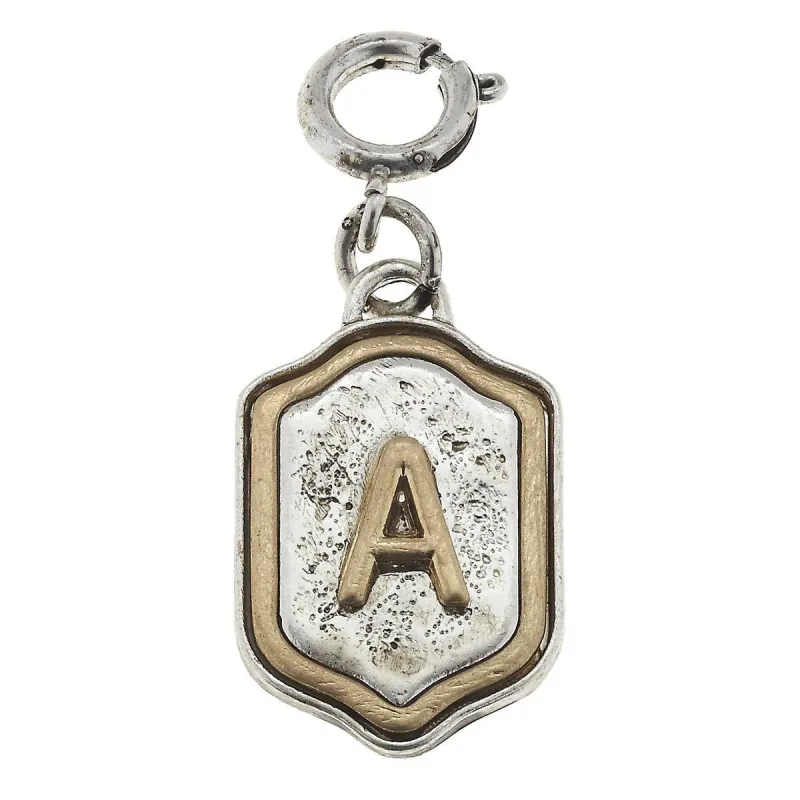 2-Tone Silver/Gold Monogram A Initial Charm sold by Charming Charlie