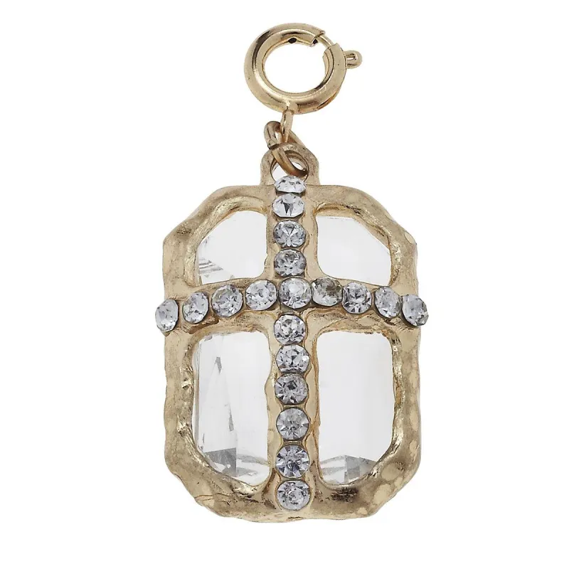 Antique Gold Soldered Rectangle Cross Charm sold by Charming Charlie