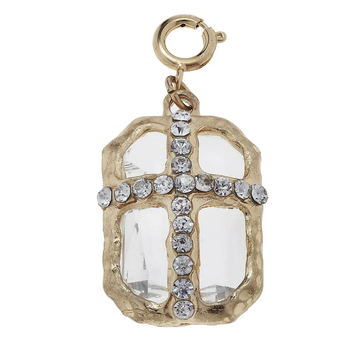 Antique Gold Soldered Rectangle Cross Charm sold by Charming Charlie