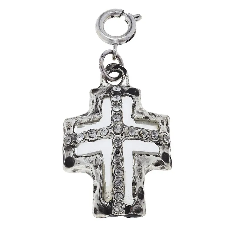 Antique Silver Soldered Cross Charm sold by Charming Charlie