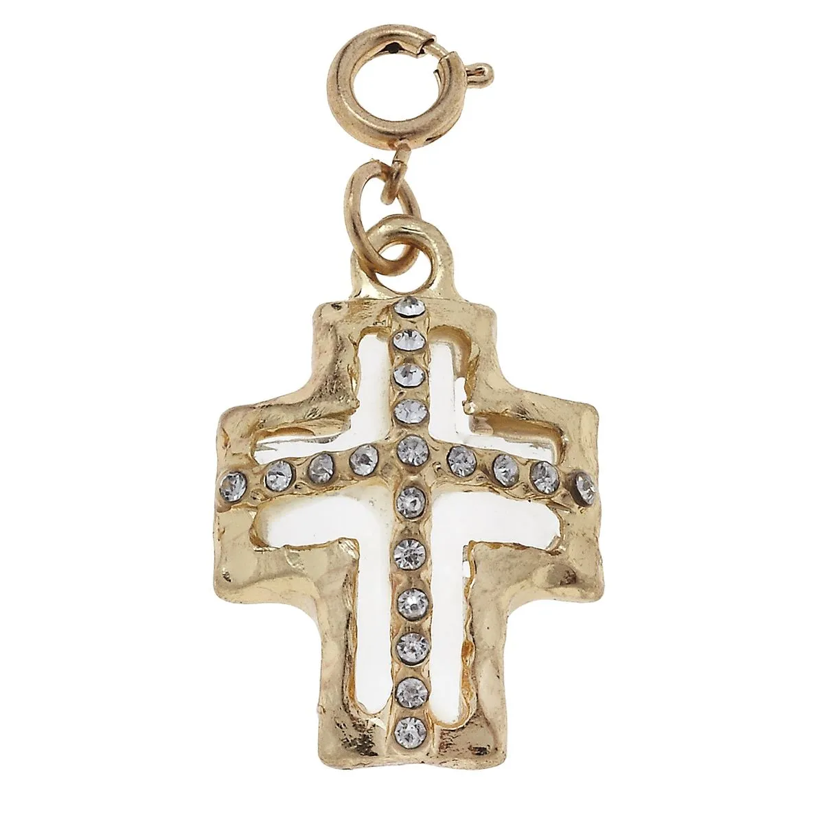 Antique Gold Soldered Cross Charm sold by Charming Charlie