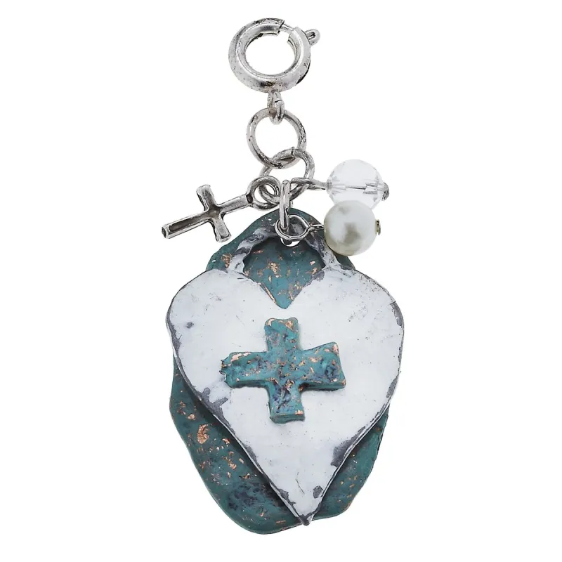 Patina and Wire Wrapped Heart Charm sold by Charming Charlie