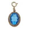 Faceted Glass and Rhinestone Aqua Oval Charm sold by Charming Charlie