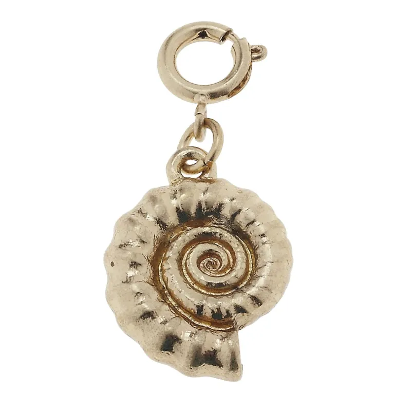 Antique Gold Nautilus Charm sold by Charming Charlie