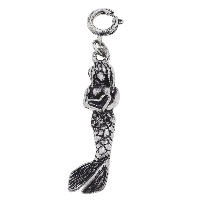 Antique Silver Mermaid Charm sold by Charming Charlie