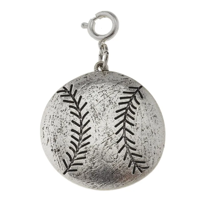 Antique Silver Softball Charm sold by Charming Charlie