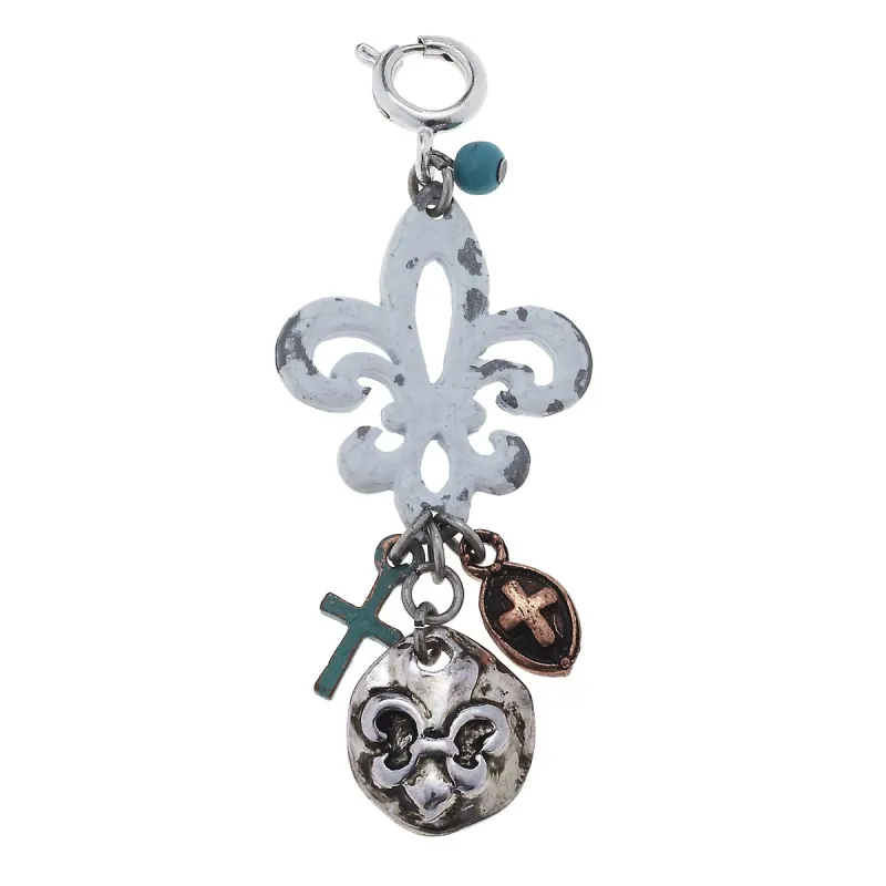 Wire Wrapped Fleur De Lis Linked Charm sold by Charming Charlie
