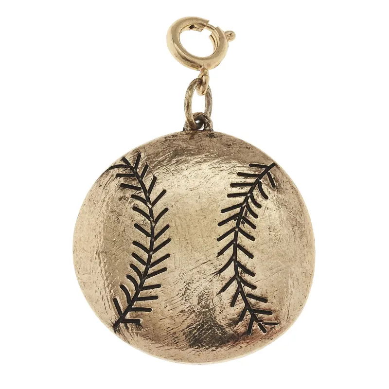 Antique Gold Softball Charm sold by Charming Charlie