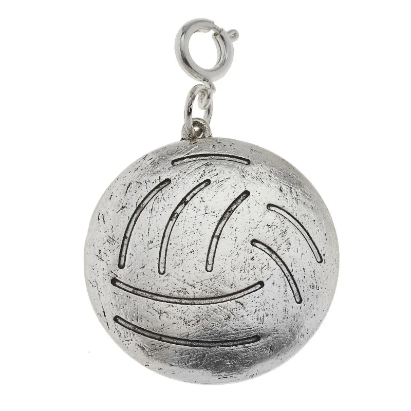 Antique Silver Volleyball Charm sold by Charming Charlie