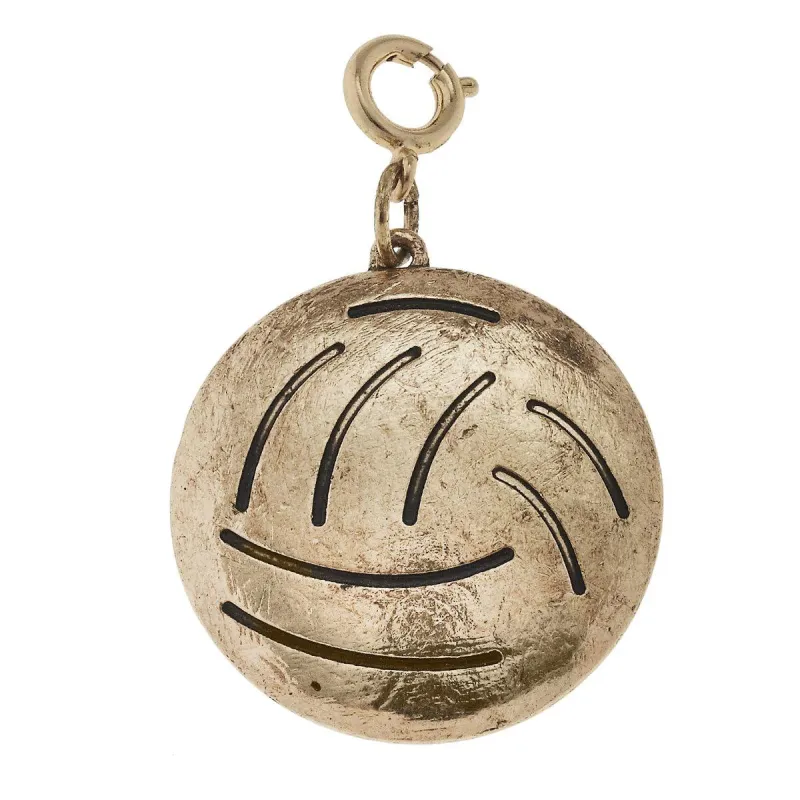 Antique Gold Volleyball Charm sold by Charming Charlie