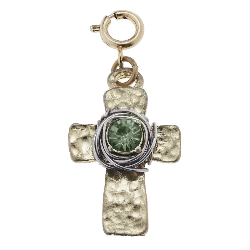 Wire Wrapped Black Diamond Cross Charm sold by Charming Charlie