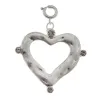 Antique Silver Heart with Rhinestone Corners Charm sold by Charming Charlie