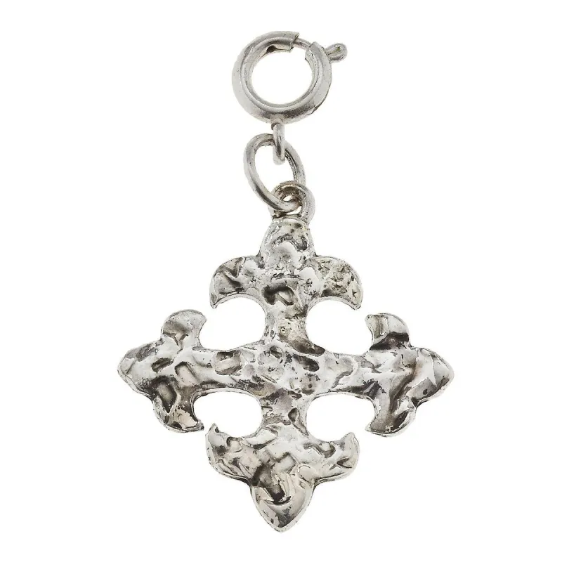 Antique Silver Square Cross Charm sold by Charming Charlie