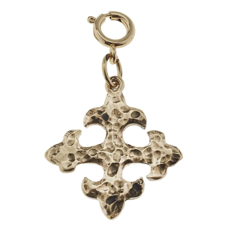 Antique Gold Square Cross Charm sold by Charming Charlie