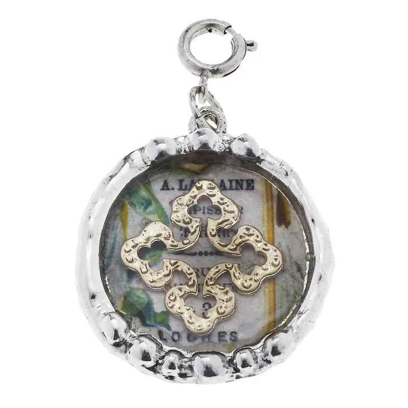 Antique Gold Epoxy Open Cross Charm sold by Charming Charlie