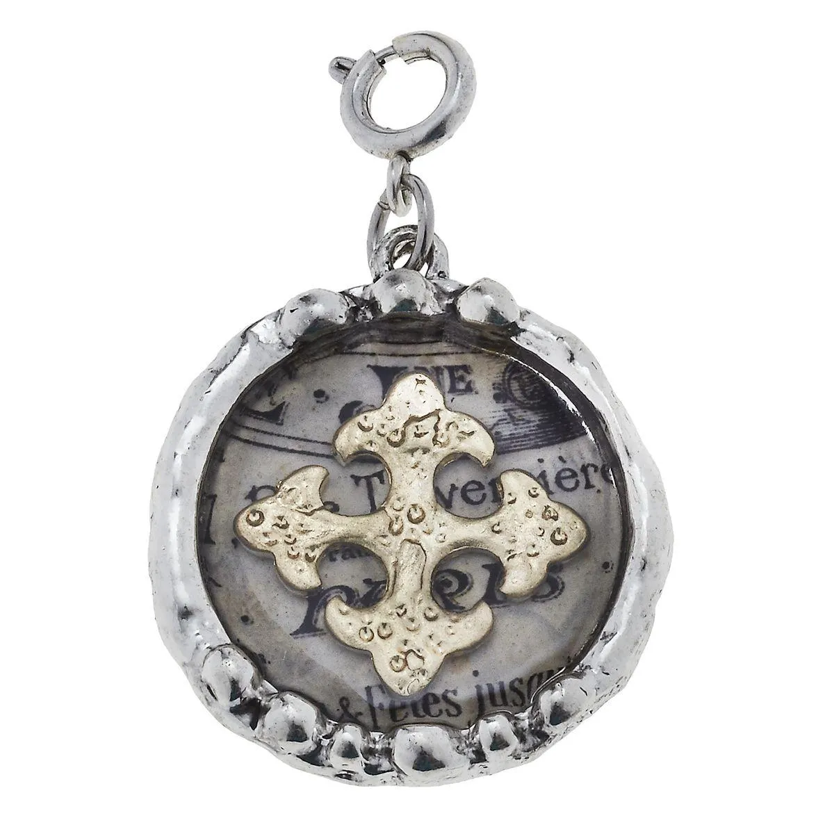 Antique Gold Epoxy Cross Charm sold by Charming Charlie