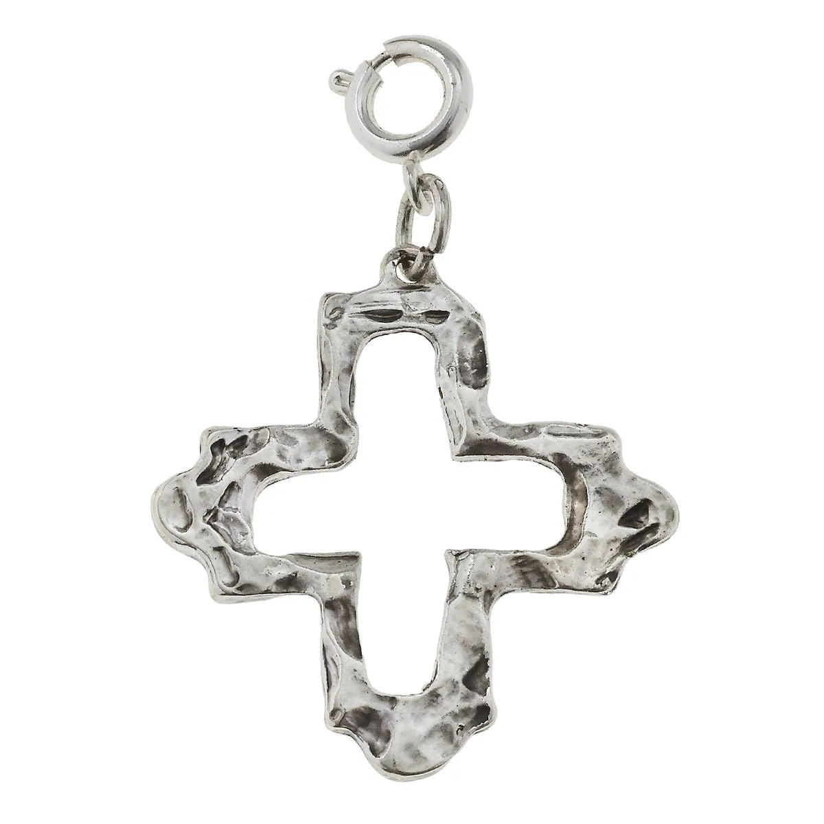 Antique Silver Open Cross Charm sold by Charming Charlie