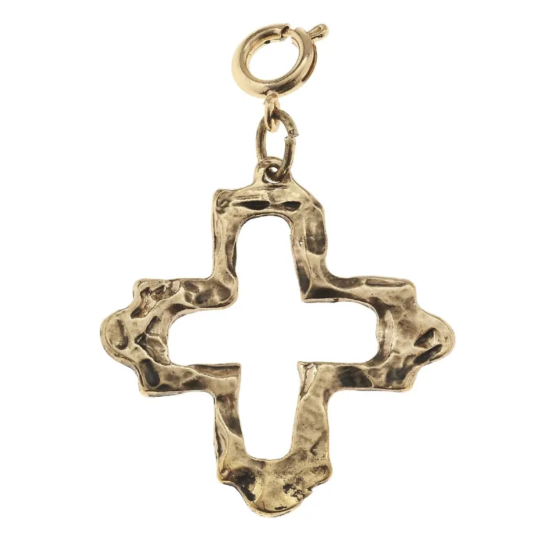 Antique Gold Open Cross Charm sold by Charming Charlie