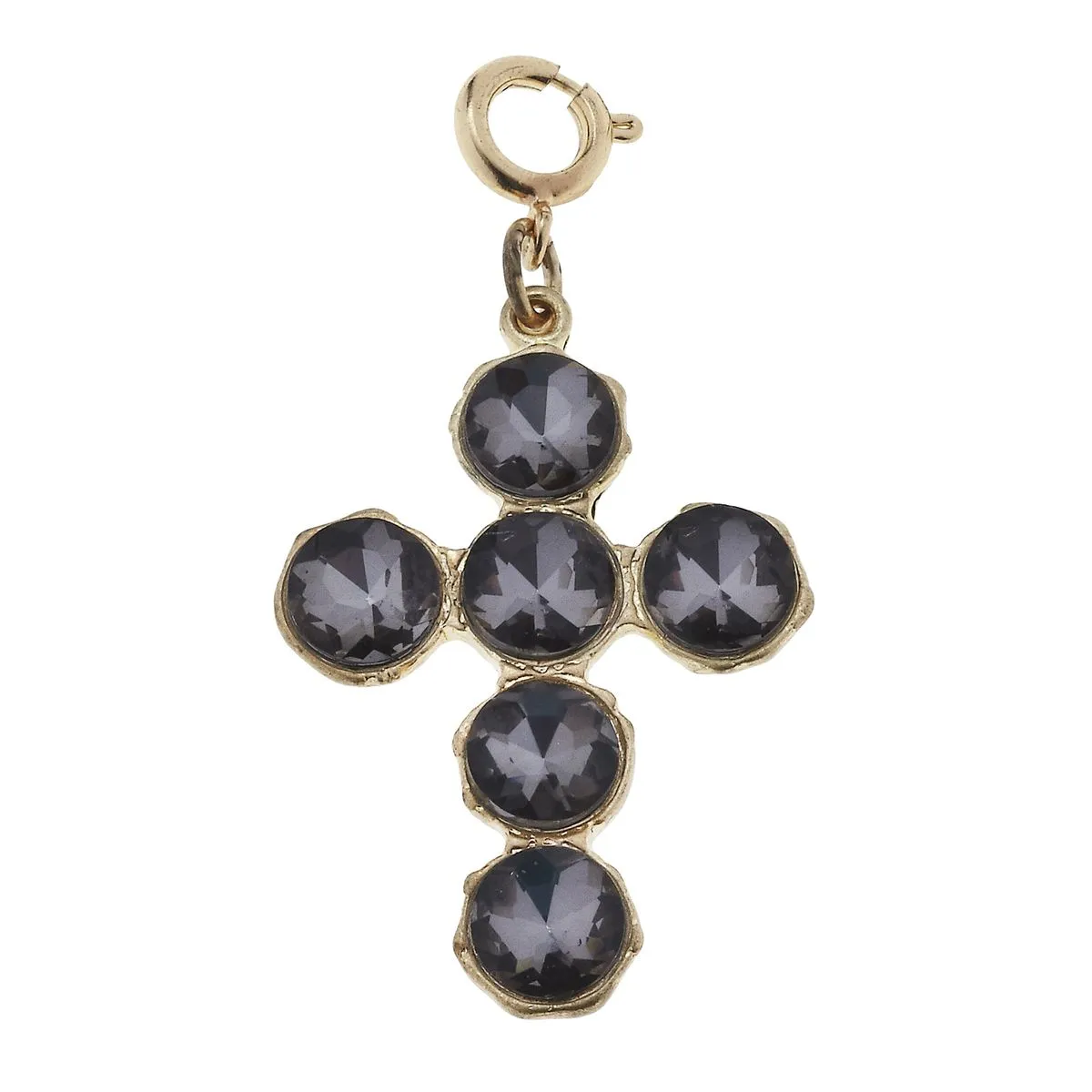 Soldered Black Diamond Rhinestone Cross Charm sold by Charming Charlie